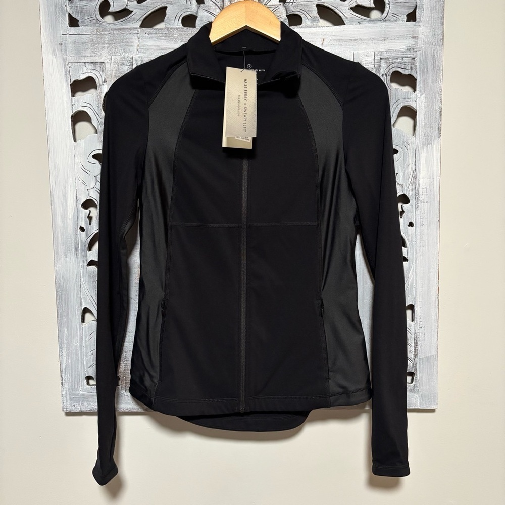 NEW Halle Berry x Sweaty Betty Storm High Shine Zip Through Jacket Size S - Picture 2 of 10